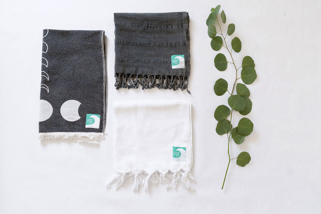 Small Stonewash Turkish Hand Towel - "Volcanic Sand"