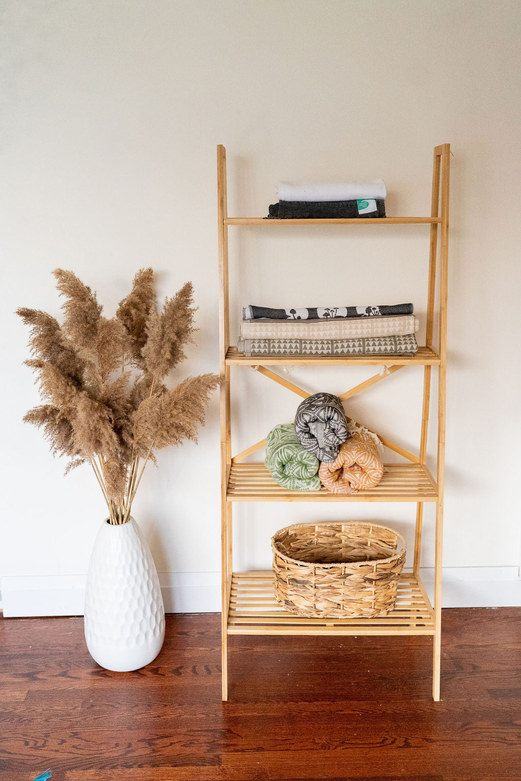 Small White Turkish Hand Towel - "Seafoam"